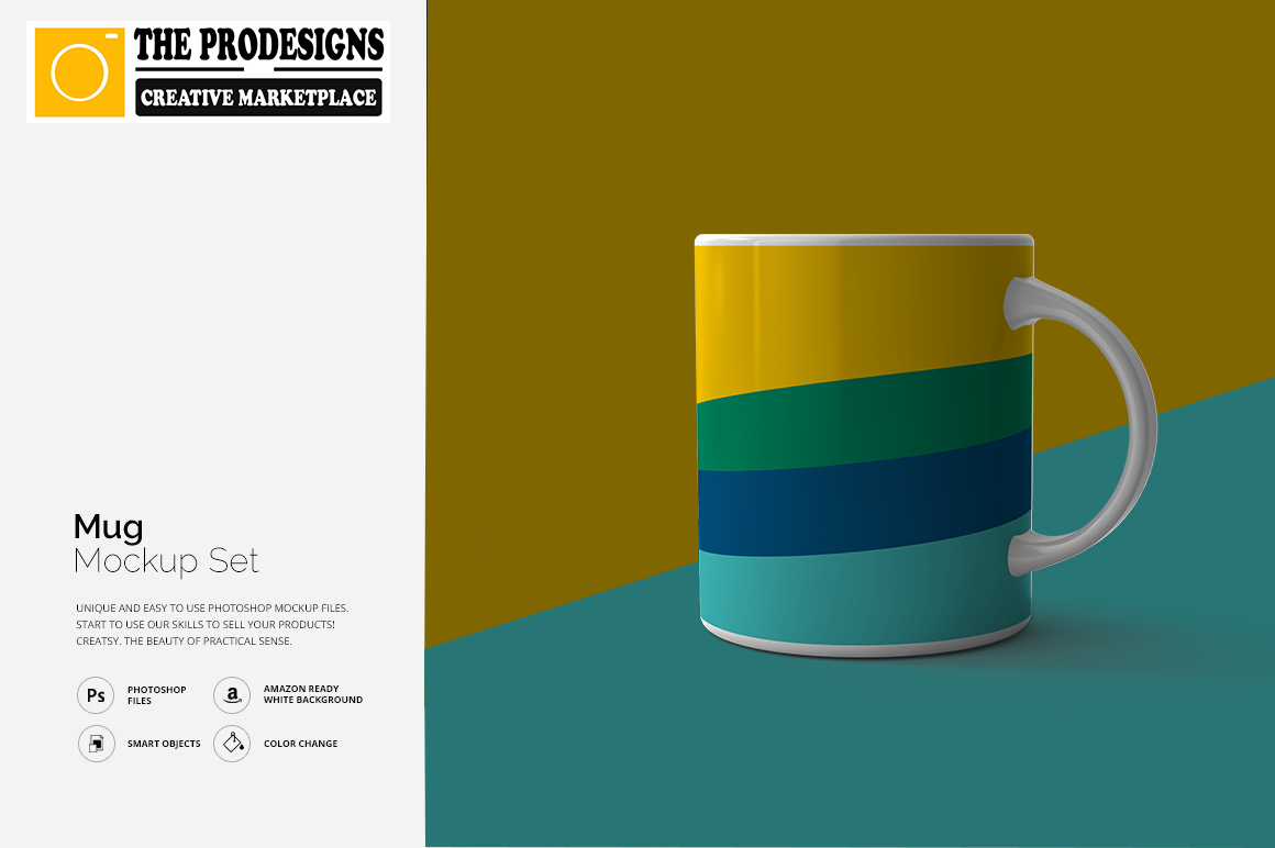 5 Mugs Mock Up PSD Vol 2