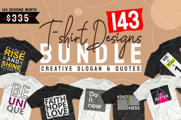 T-shirt Designs Bundle Slogan Quotes