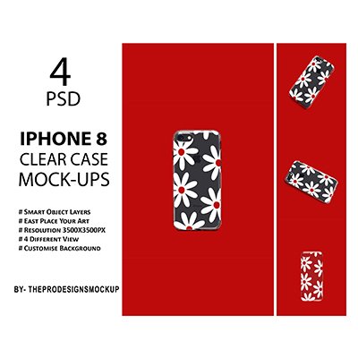 Iphone 8 Clear Case Mockup