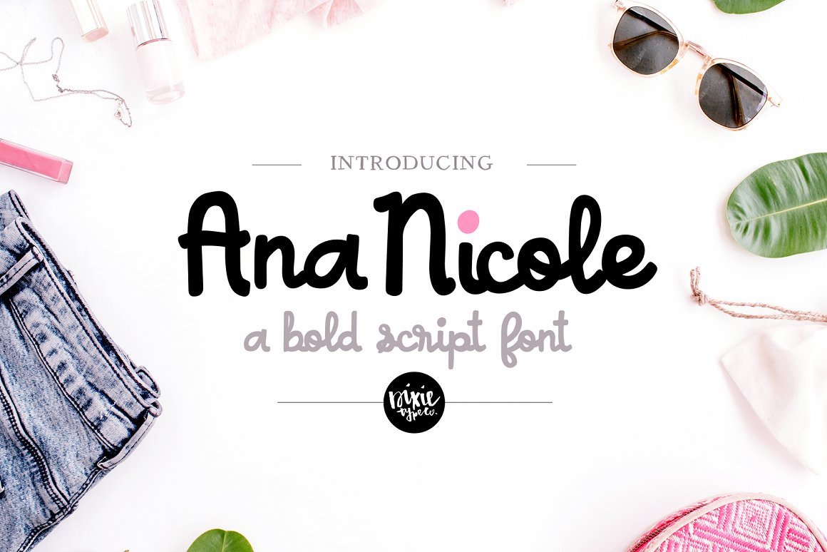 ANA NICOLE Bold Script .OTF Font